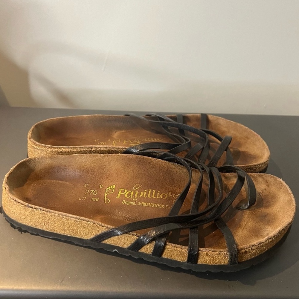 PAPILLIO BY BIRKENSTOCK Salamanca Indio Black Strappy Sandals size 42 W11 M9 - Picture 3 of 7